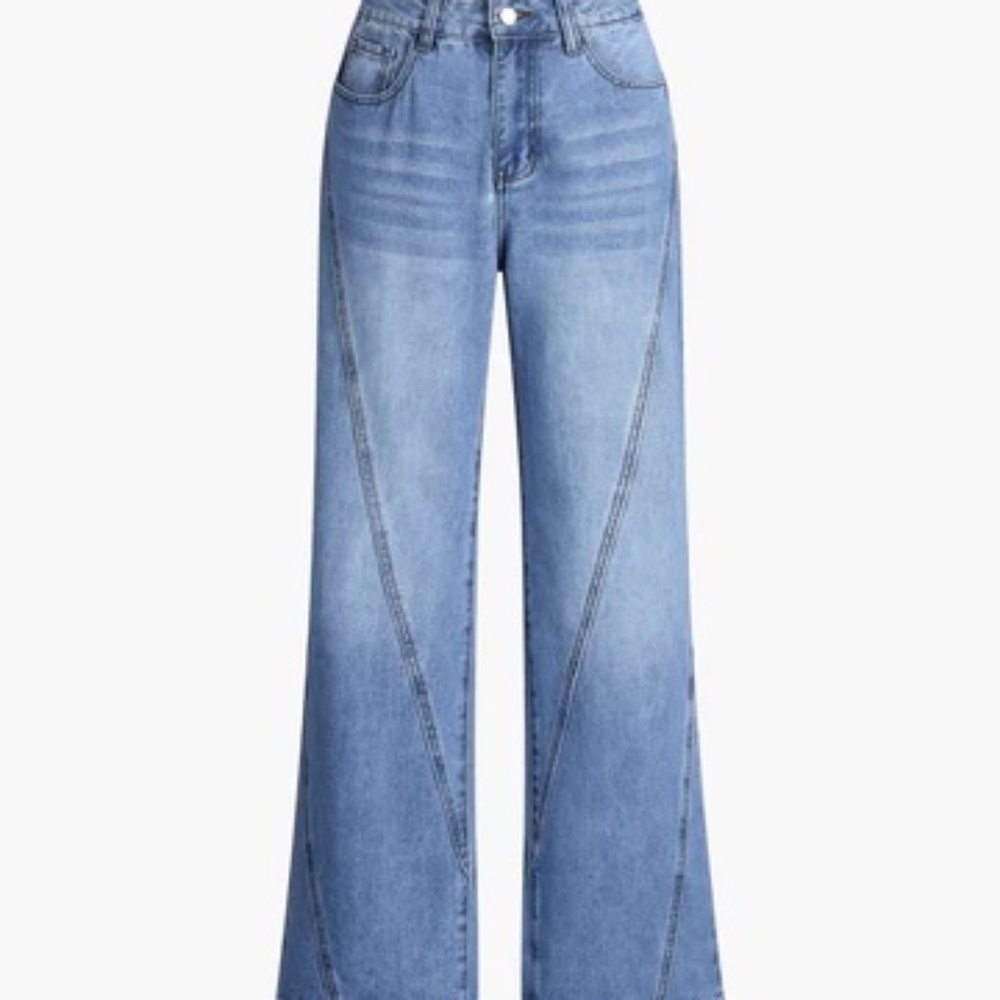 Vintage Denim Straight Leg Pants